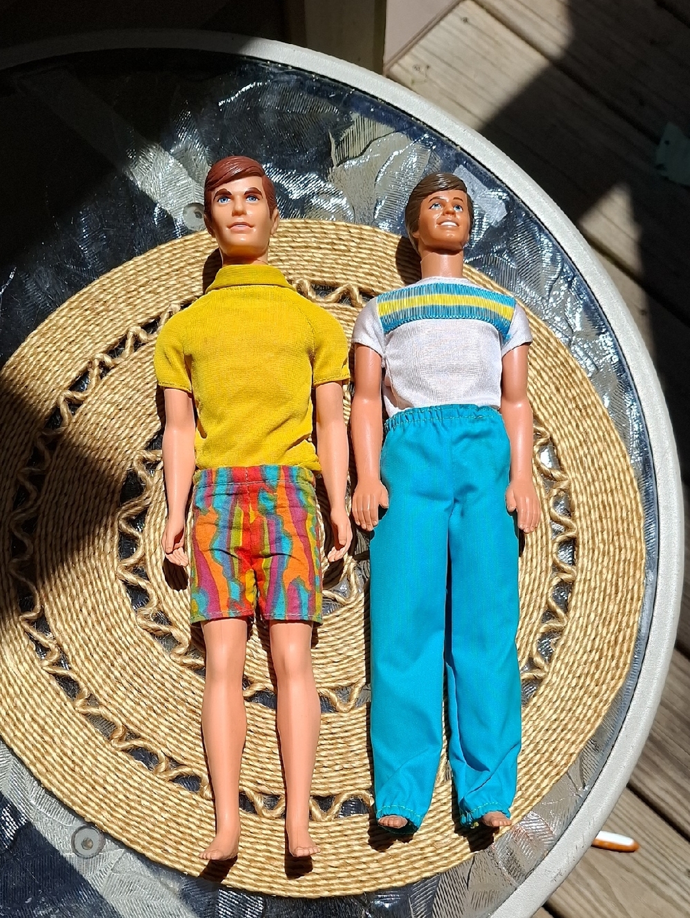 Two 1968 Vintage Ken Dolls w/ Clothes (No Shoes)